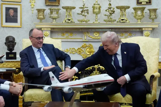 Kanzler Friedrich Merz (CDU) ist von US-Präsident Donald Trump freundschaftlich im Weißen Haus empfangen worden. | Foto: dpa