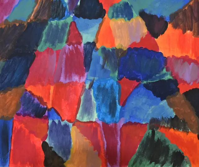 Abstrakte Landschaften von Kerstin Stetter | Foto: Lebenshilfe Speyer-Schifferstadt