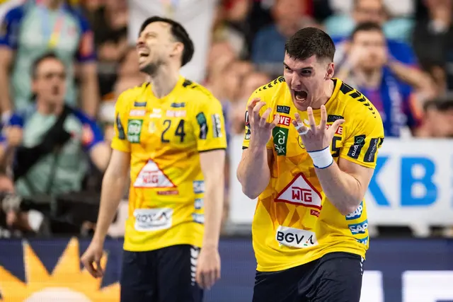 Halil Jaganjac (r.) wird den Rhein-Neckar Löwen lange fehlen. (Archivbild) | Foto: dpa