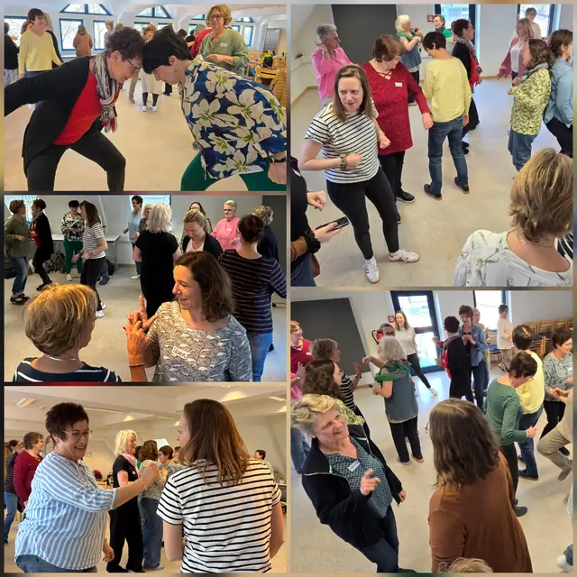 Warmup als Begrüßung mit verschiedenen Körperteilen | Foto: All Cantare