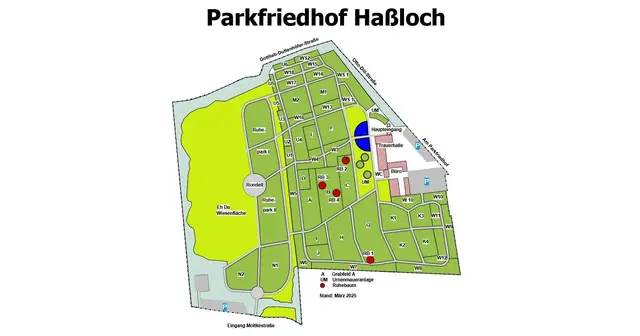 Parkfriedhof Haßloch: Neue Urnenfelder schaffen zusätzliche Bestattungsplätze | Foto: Gemeindeverwaltung Haßloch