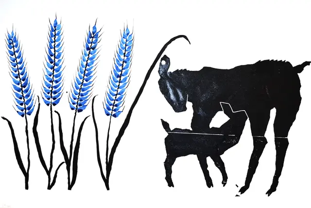 Eines der ausgestellten Werke des Künstlers Abi Shek
 | Foto: Frank Schäfer