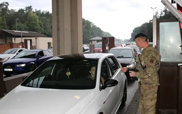 Streik an der Air Base Ramstein: Am Westgate wird am Donnerstag, 19. März, die Zufahrt über die Rampe mehrere Stunden gesperrt. | Foto: Capt. Rachel Ingram  445th Airlift Wing, Wright-Patterson AFB