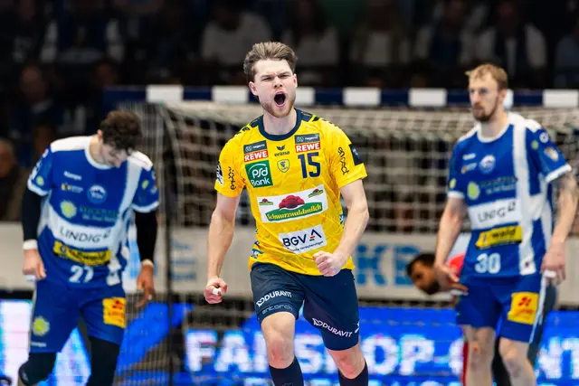 David Móré (Bildmitte) trumpfte beim Spiel ThSV Eisenach – Rhein-Neckar Löwen groß auf. | Foto: Heilwagen/PIX-Sportfotos