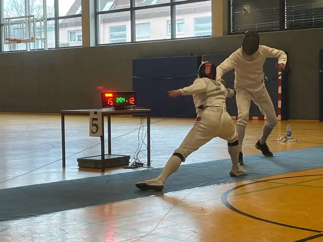 Saumagenturnier: Dick (links) gegen Liebhaber (rechts). Entscheidender Treffer Timon Dick zum 15:12-Sieg. | Foto: Jens Vogel