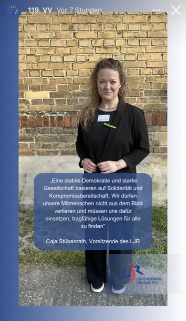 Caja Stübenrath, Vorsitzende des LJR | Foto: LJR RLP