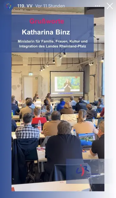 Grußwort der Ministerin Katharina Binz | Foto: LJR RLP