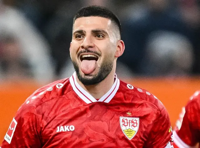 Ätsch: Deniz Undav jubelt nach seinem zweiten Tor zum 4:1. | Foto: dpa