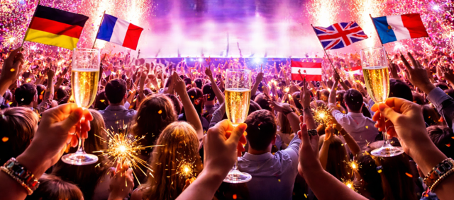 der ESC ist für Fans auf der ganzen Welt die Party des Jahres  | Foto: erstellt mit KI