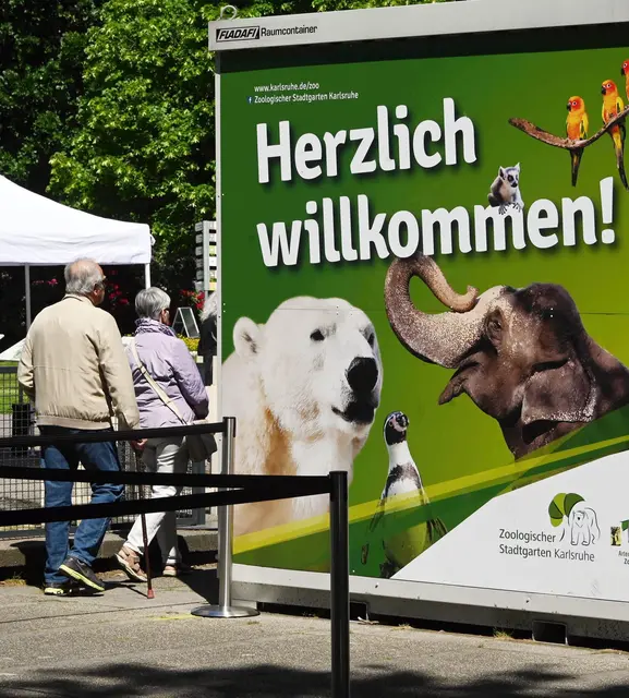 Der Karlsruher Zoo wirbt unter anderem mit den Eisbären. (Archivbild) | Foto: dpa
