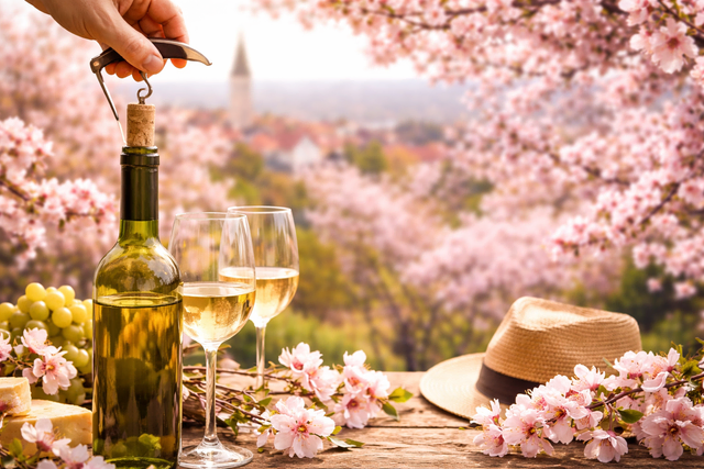 Kirrweiler Uncorked: Wein, Mandelblüte und Genuss am Samstag, 28. März. | Foto: Mit KI erstellt/Eva Bender