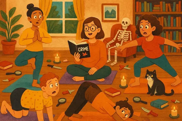 Yoga und Krimi - erstellt mit KI | Foto: Heike Schwitalla