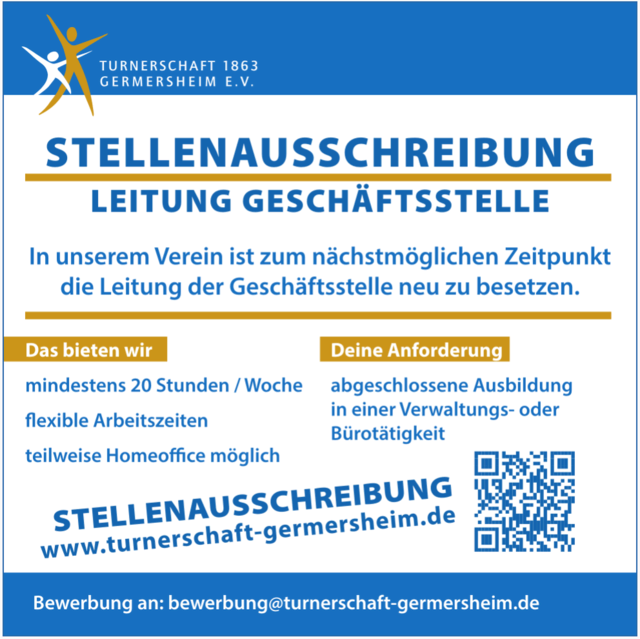 Anzeige Geschäftsstelle | Foto: Turnerschaft 1863 Germersheim e.V.