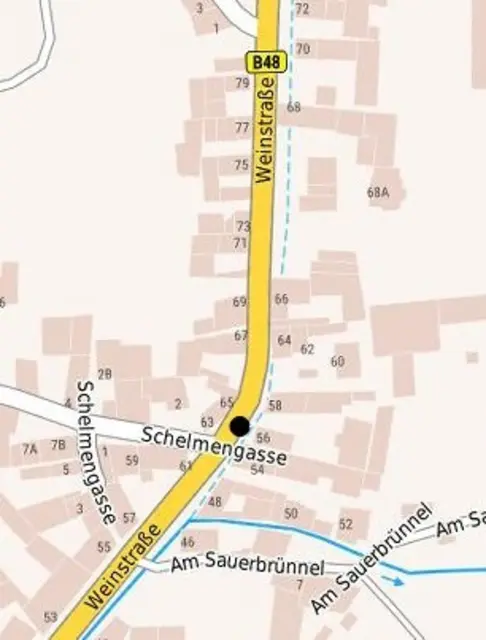 Unfallörtlichkeit Weinstraße Klingenmünster | Foto: Polizeidirektion Landau