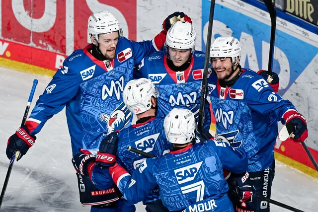 Den Adler Mannheim fehlt noch ein Erfolg für den Einzug ins Playoff-Halbfinale. (Archivbild) | Foto: dpa