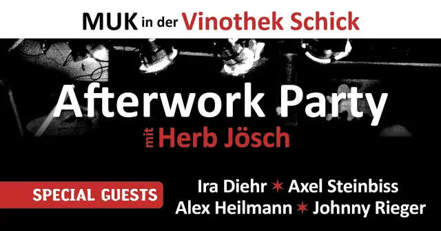 MUK Afterworkparty mit Ira Diehr, Axel Steinbiss, Johnny Rieger, Alex Heilmann &amp; Herb Jösch am 02.04.2026 in der Vinothek Schick | Foto: MUK Weisenheim am Sand e.V.