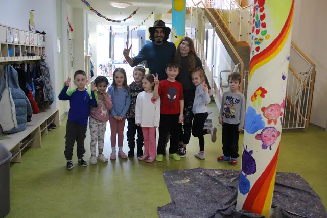 Hatten viel Spaß bei der Kunstaktion: die Kinder der DRK-Kita in Kaiserslautern | Foto: DRK-LV RLP/gratis