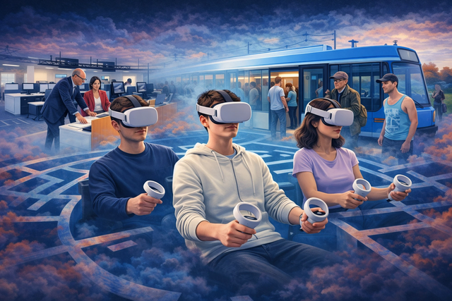 Das interaktive VR-Projekt vermittelt verschiedene Artikel des Grundgesetzes an junge Menschen. | Foto: Filmboard Karlsruhe / KI