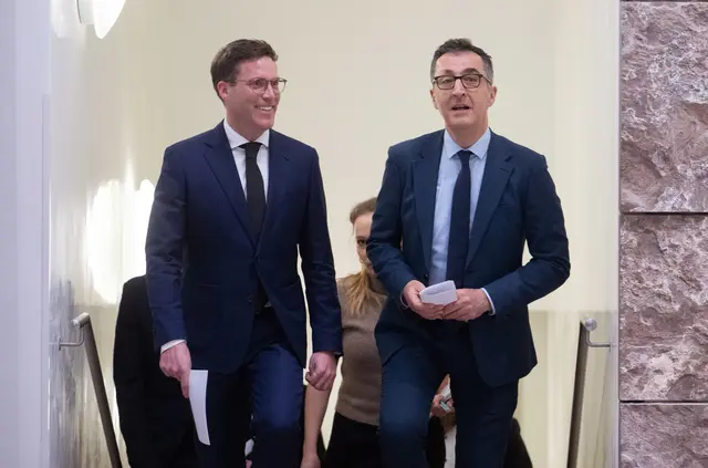 Finden die beiden eine gemeinsame Basis für eine weitere Zusammenarbeit ihrer Parteien? CDU-Chef Manuel Hagel und Grünen-Politiker Cem Özdemir. (Archivbild) | Foto: Marijan Murat/dpa