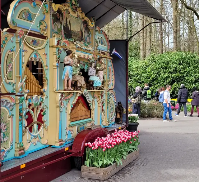 Die mechanische Orgel beim Irene-Pavillon unterhält die Gäste musikalisch. | Foto: Volker Widdrat