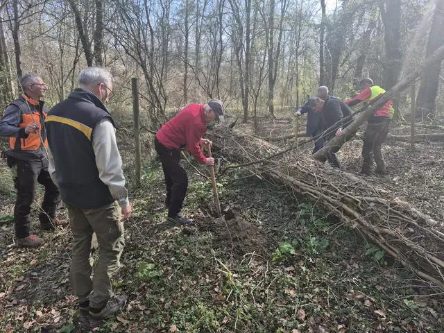 Bei der Pflanzaktion | Foto: W. Schmidhuber