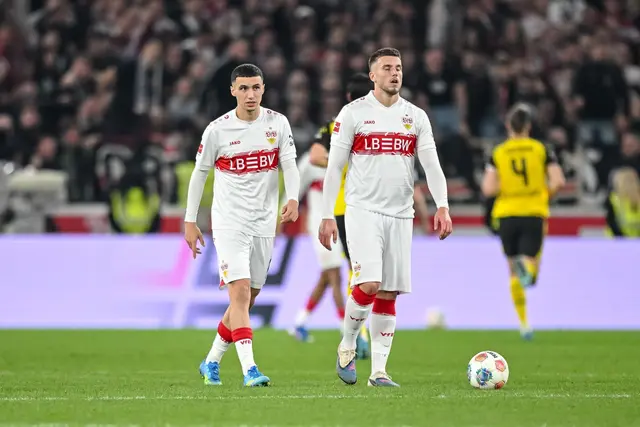 Ermedin Demirovic (r) musste mit dem VfB eine Enttäuschung gegen Dortmund einstecken - über die WM-Qualifikation mit dem Nationalteam ist die Freude enorm. | Foto: Harry Langer/dpa