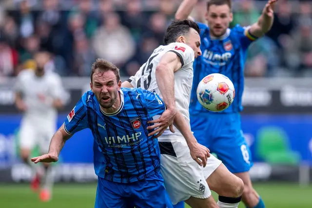 Haris Tabakovic (m) wurde gegen Heidenheim erst spät eingewechselt. | Foto: David Inderlied/dpa