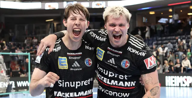 Florian Scheerer und Marek Nissen zeigten mit ihrem HC Erlangen eine außergewöhnliche Teamleistung (#JockiFoto)
 | Foto: Foto: JockiFoto, Erlangen
