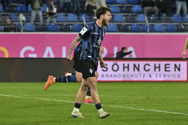 Waldhof-Spieler Vincent Thill bejubelt gegen die TSG Hoffenheim II sein spätes Tor zum 1:1-Ausgleich (90.+2.). | Foto: Ruffler/PIX-Sportfotos