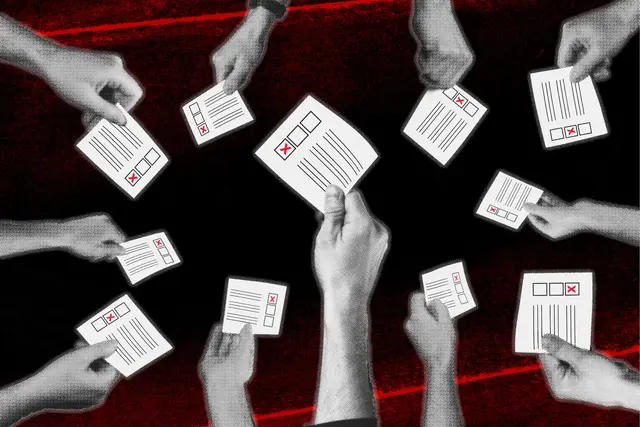 „Wahlzeit“ hinterm Werkstor: Im Donnersbergkreis sollen Belegschaften zu Stift und Zettel greifen und Kreuze machen | Foto:  IG Bau/Florian Göricke/gratis