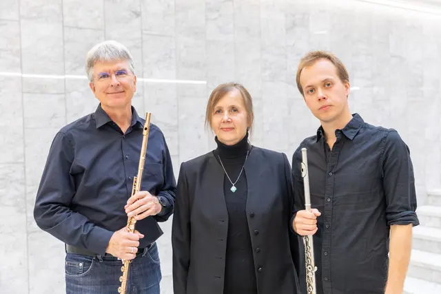 Seit über 25 Jahren Spezialist*innen für Musik des Baltikums - Johannes Hustedt, Jūratė Landsbergytė, Vytautas Oškinis. | Foto: Vygaudas Juozaitis