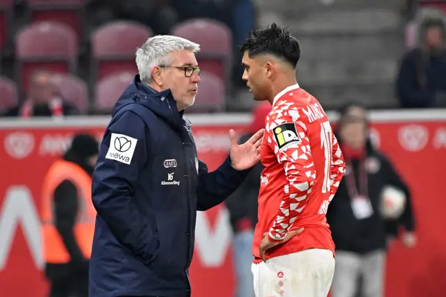 Ob Nadiem Amiri (r) im Europapokal-Hinspiel gegen Straßburg im Kader steht, ist offen. (Archivbild) | Foto: Torsten Silz/dpa