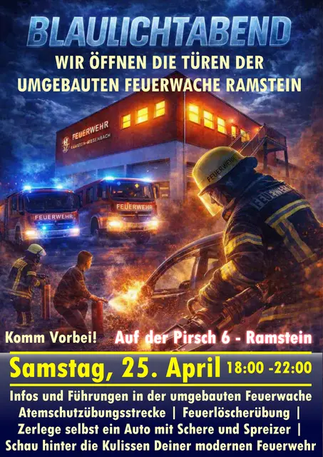 Blaulichtabend bei der Feuerwehr Ramstein - kommen Sie vorbei | Foto: Feuerwehr Ramstein-Miesenbach (KI)