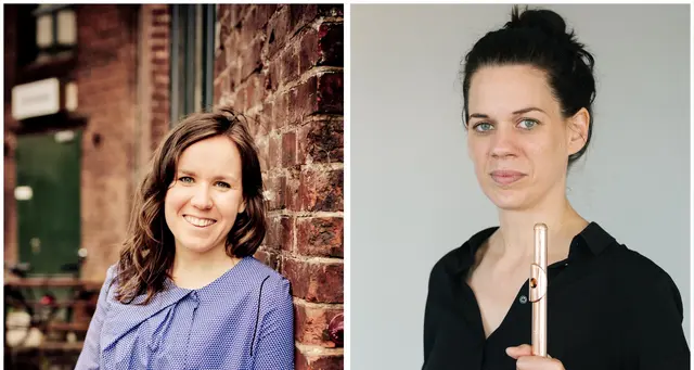 Musikerinnen Prof. Katharina Berrío Quintero, geborene Groß (Klavier) und rechts: Katharina Schröter (Querflöte) | Foto: W. Schmidhuber