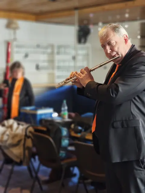 Querflöte, leider nur als Gast beim Konzert dabei.
Interessenten zum Mitspielen gesucht! | Foto: Sabine Nauland-Bundus