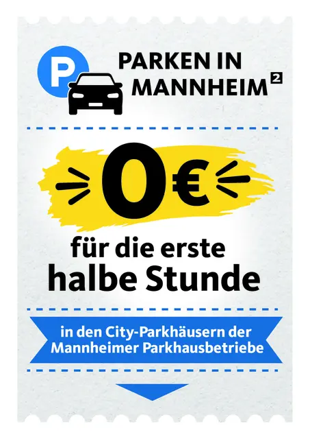 In 13 Parkhäusern in der Mannheimer Innenstadt sind die ersten 30 Minuten Parken ab heute kostenlos. Die Stadt will damit den Parksuchverkehr reduzieren und die City attraktiver machen. | Foto: Stadt Mannheim