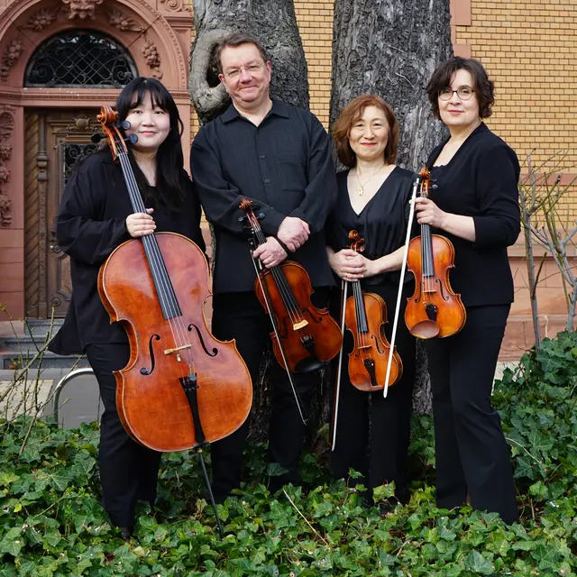 Pardall Quartett v. l. n. r. Yejin Na (Violoncello),  Johannes Pardall (Viola, Moderation), Mari Kitamoto, Ekaterina Polkinhorn (Violinen) | Foto: HornDesign