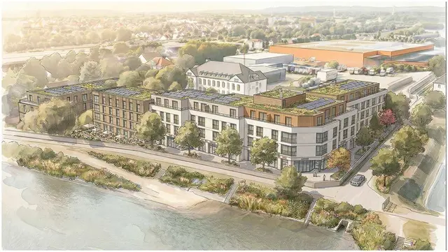 Zukunftsvision: So könnte das neue Areal am Rhein aussehen | Foto: Visualisierung der Nutzungsmöglichkeiten – Idee + Gestaltung Werkgemeinschaft Landau