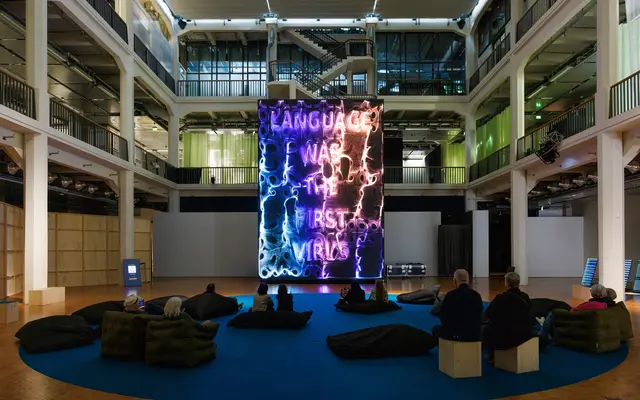 Foto: Daniel Heiss, Marc Schütze, Agent Provokateur, 2026 © ZKM | Zentrum für Kunst und Medien Karlsruhe, Foto: Felix Grünschloß