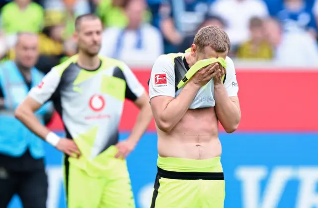 Frust nach dem Spiel: Der BVB verliert in Sinsheim. | Foto: Uwe Anspach/dpa