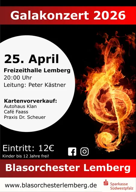 Plakat Galakonzert 2026 | Foto: Blasorchester Lemberg