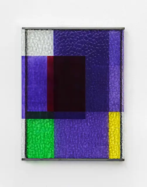 mehr Licht 12, 2025, Eisen, Glas, Farbe, 100 x 80 x 4 cm | Foto: Galerie Peter Zimmermann