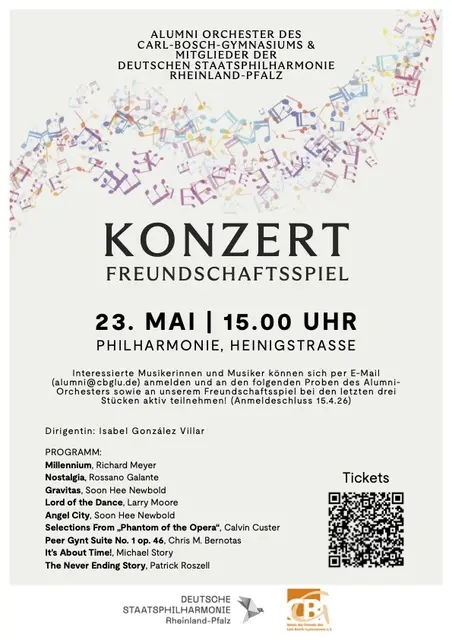 Konzertplakat Freundschaftsspiel | Foto: Verein der Freunde des Carl-Bosch-Gymnasiums