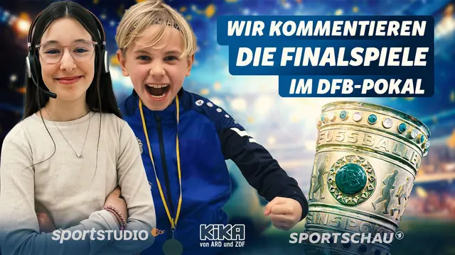 DFB-Pokal: Live-Kommentar der Finals bei KiKA. | Foto: KiKA - Der Kinderkanal ARD/ZDF