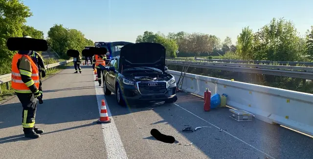 Im Berufsverkehr kam es auf der A65 an der Anschlussstelle Haßloch zu einem Auffahrunfall. Ein 26-jähriger Fahrer wurde leicht verletzt, der Verkehr war zeitweise beeinträchtigt. | Foto: Polizeidirektion Landau