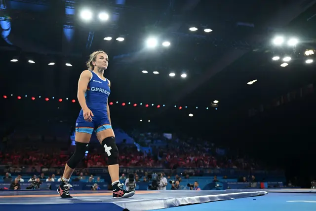 Holte in Tirana erneut EM-Bronze: Ringerin Annika Wendle. (Archivbild) | Foto: Sina Schuldt/dpa
