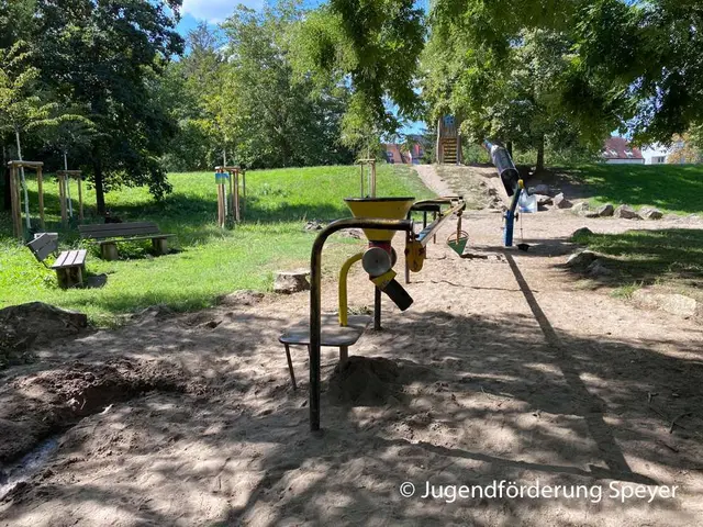 Der Wasserspielbereich auf dem Spielplatz Eselsdamm ist vorübergehend abgesperrt | Foto: Stadt Speyer / Jugendförderung