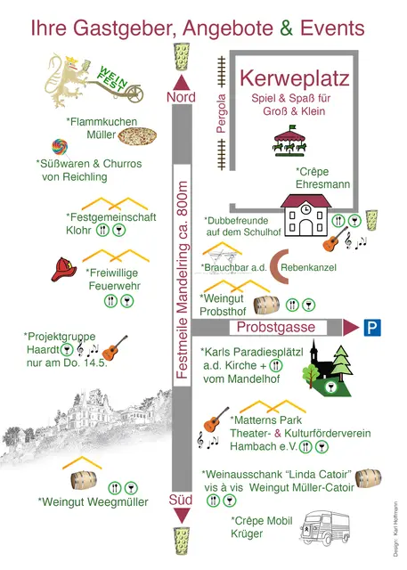 Lageplan Haardter Weinfest auf der Straße | Foto: OV Haardt