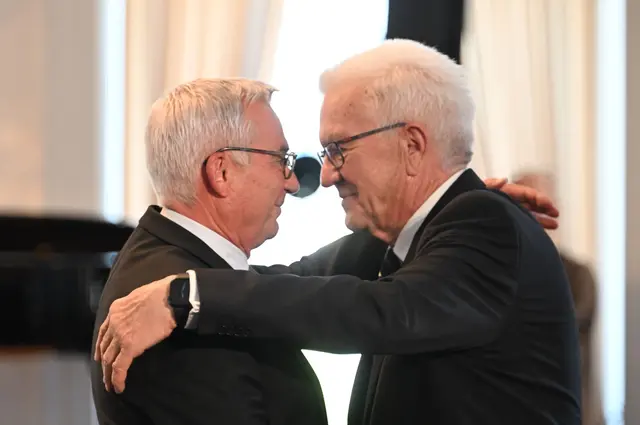 Seit 2016 regieren Winfried Kretschmann (Grüne) und Thomas Strobl (CDU) in Baden-Württemberg gemeinsam.  | Foto: Marijan Murat/dpa