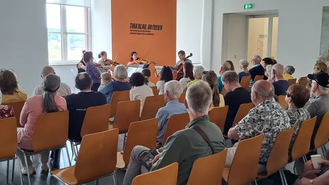 In der Pfalzgalerie geben Musiker der Deutschen Radiophilharmonie ein Konzert | Foto: Monika Klein